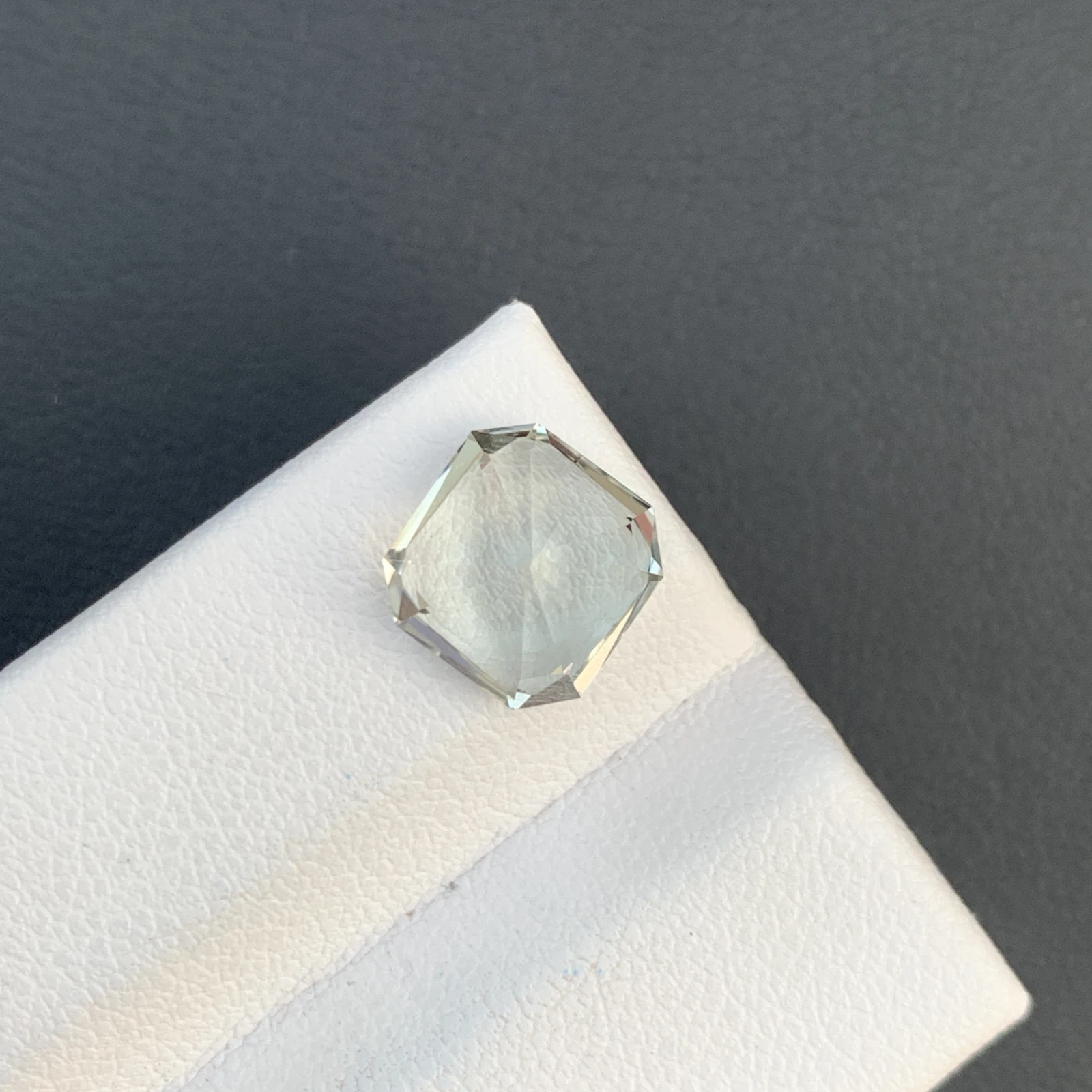 Precision Cut 3.65ct Green Prasiolite Fancy Cut Loose Gemstone — view 2